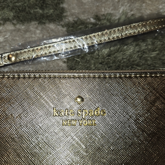 Kate Spade Gold Wristlet - Picture 2 of 7